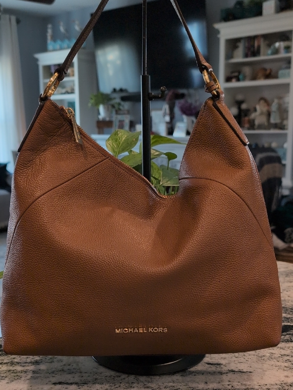 Michael Kors Pebbled Leather Hobo Shoulder Bag